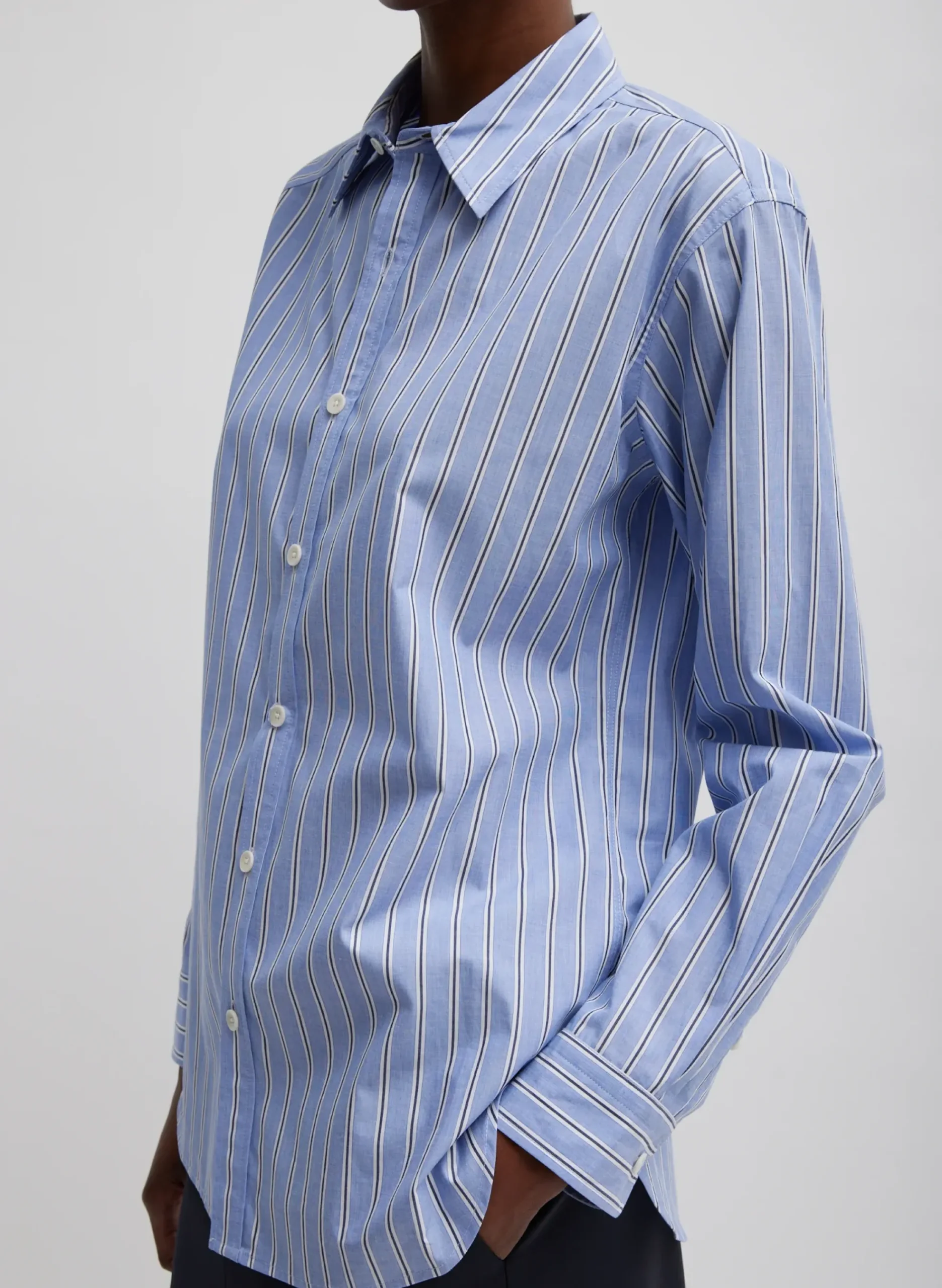 Striped Shirting Charlie Men's Slim Shirt-Tibi New