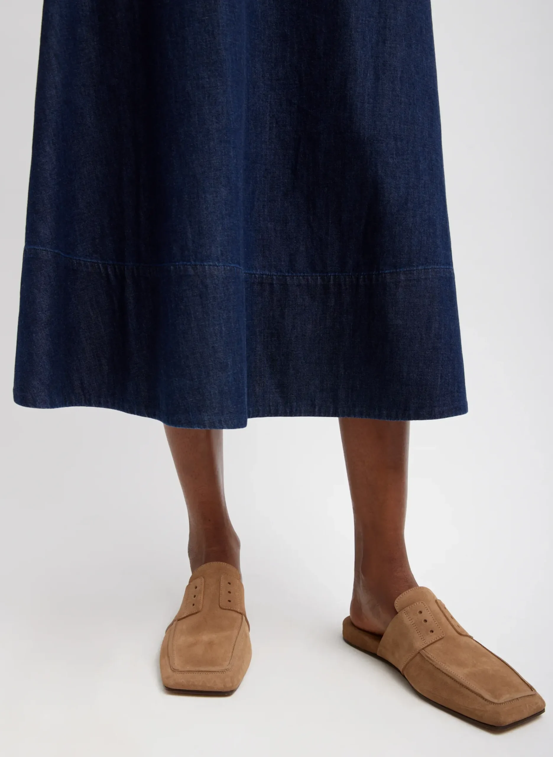 Summer Denim Circle Skirt-Tibi Outlet