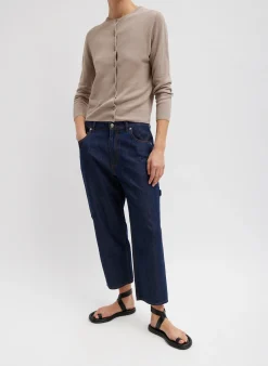 Summer Denim Cropped Slouchy Cargo Jean-Tibi Sale