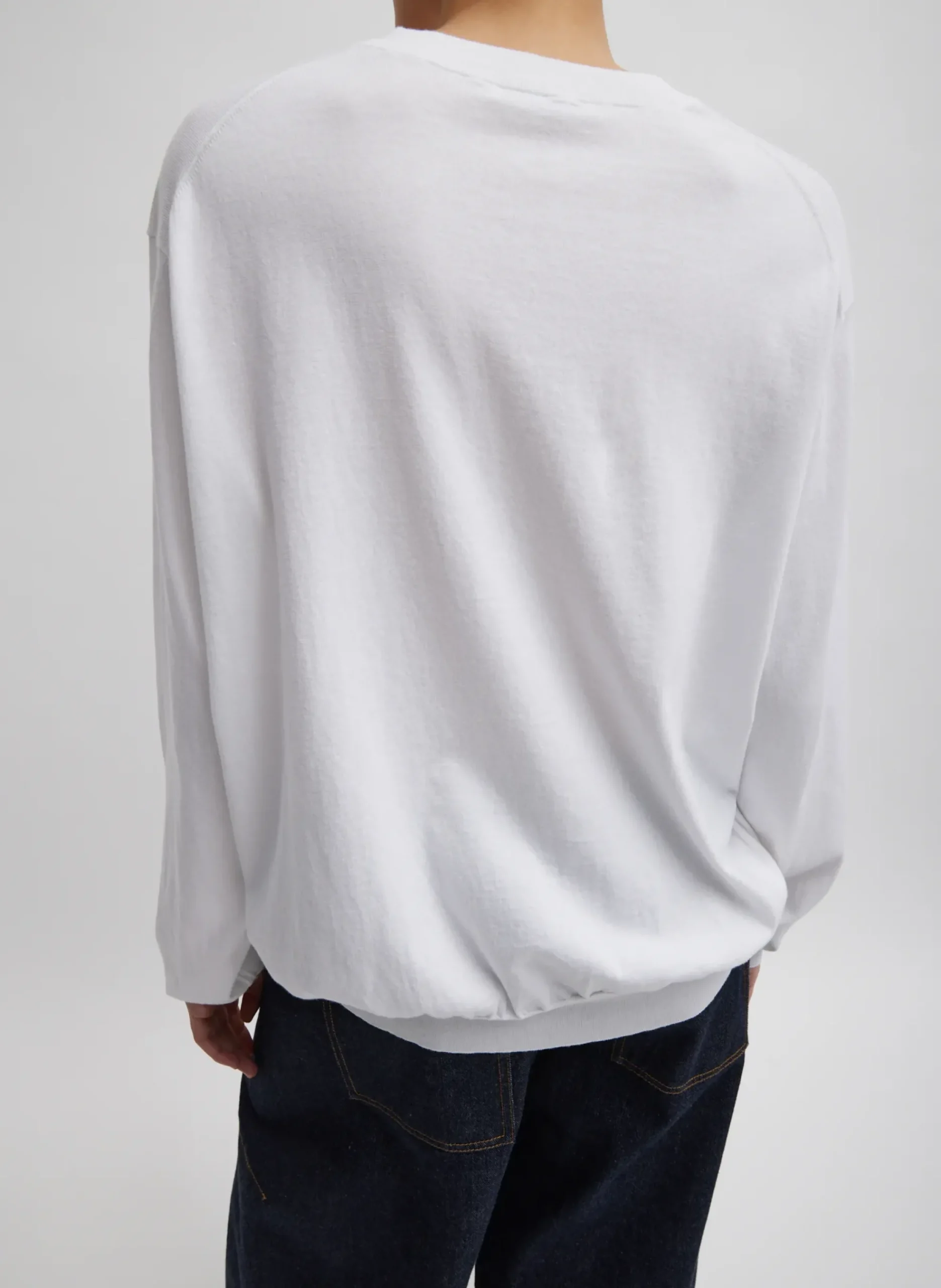Super Fine Gauge Perfect Men's Pullover-Tibi Fashion