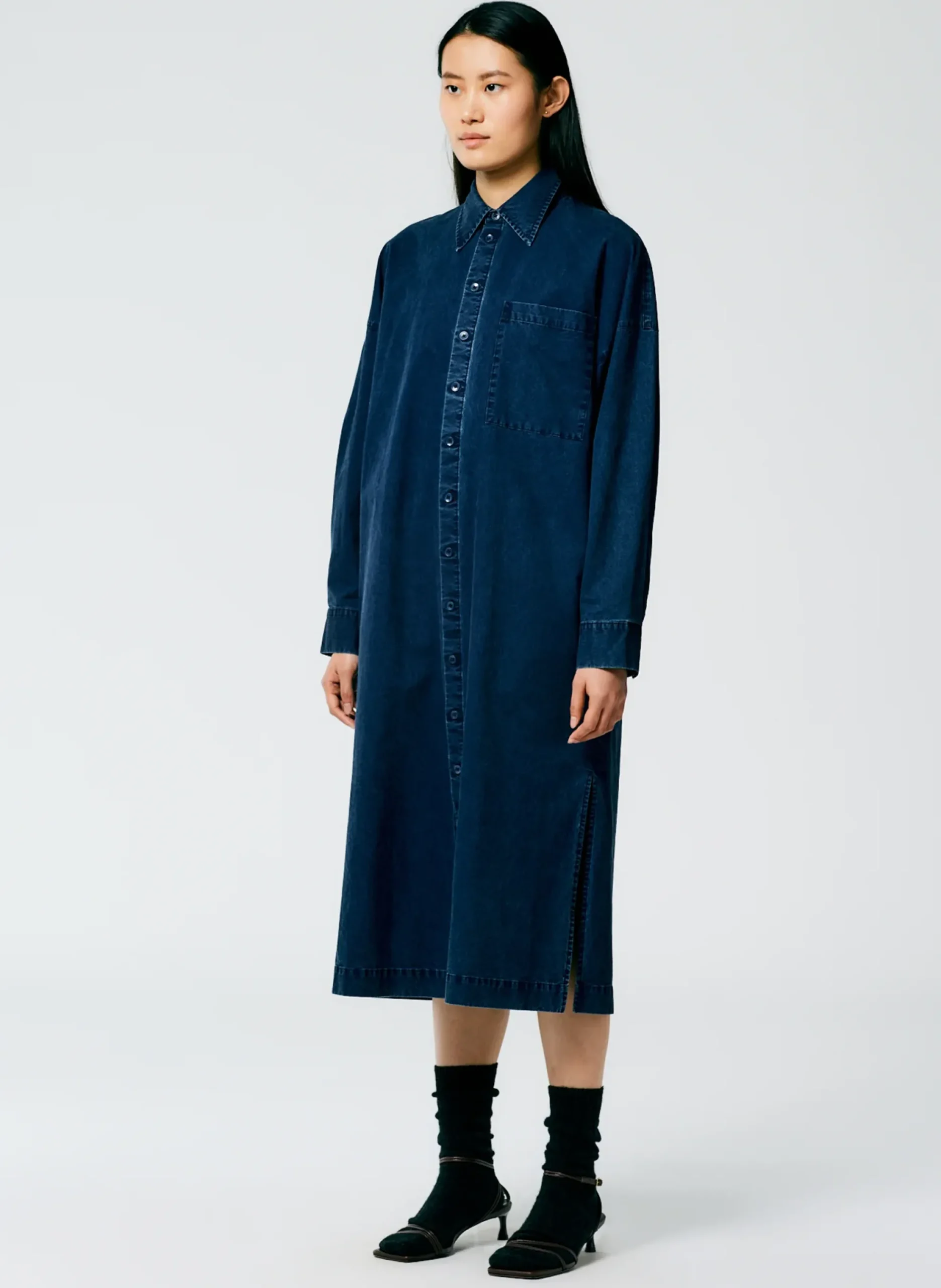 Tencel Cotton Shirtdress-Tibi Hot