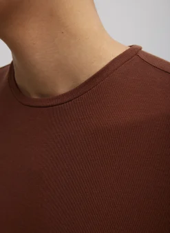 Tencel Knit Twisted Seam Long Sleeve T-Shirt-Tibi New