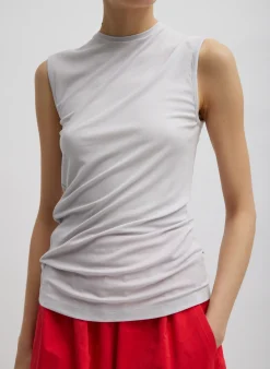 Tencel Knit Twisted Seam Tank-Tibi Hot