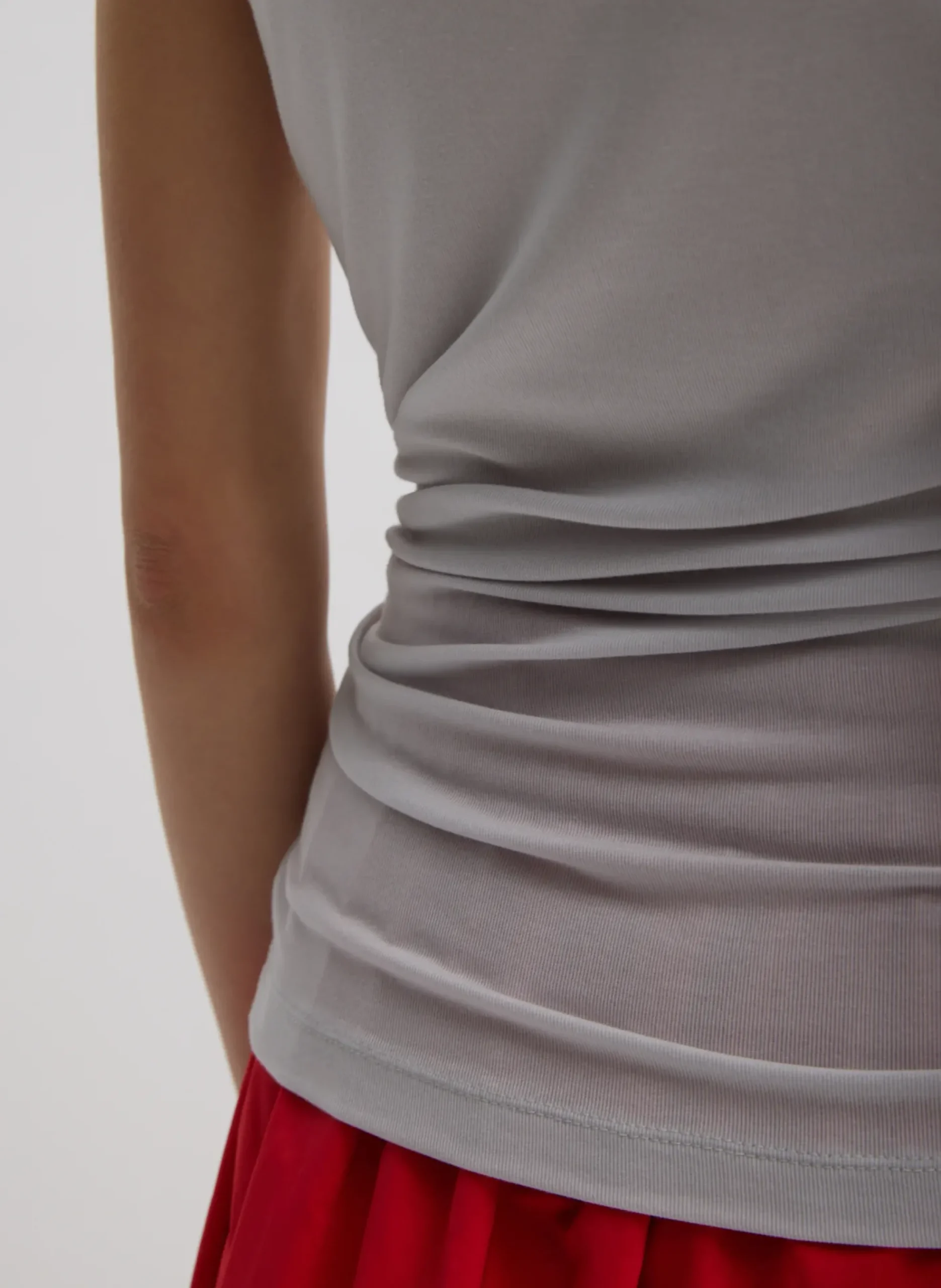 Tencel Knit Twisted Seam Tank-Tibi Hot