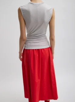 Tencel Knit Twisted Seam Tank-Tibi Hot