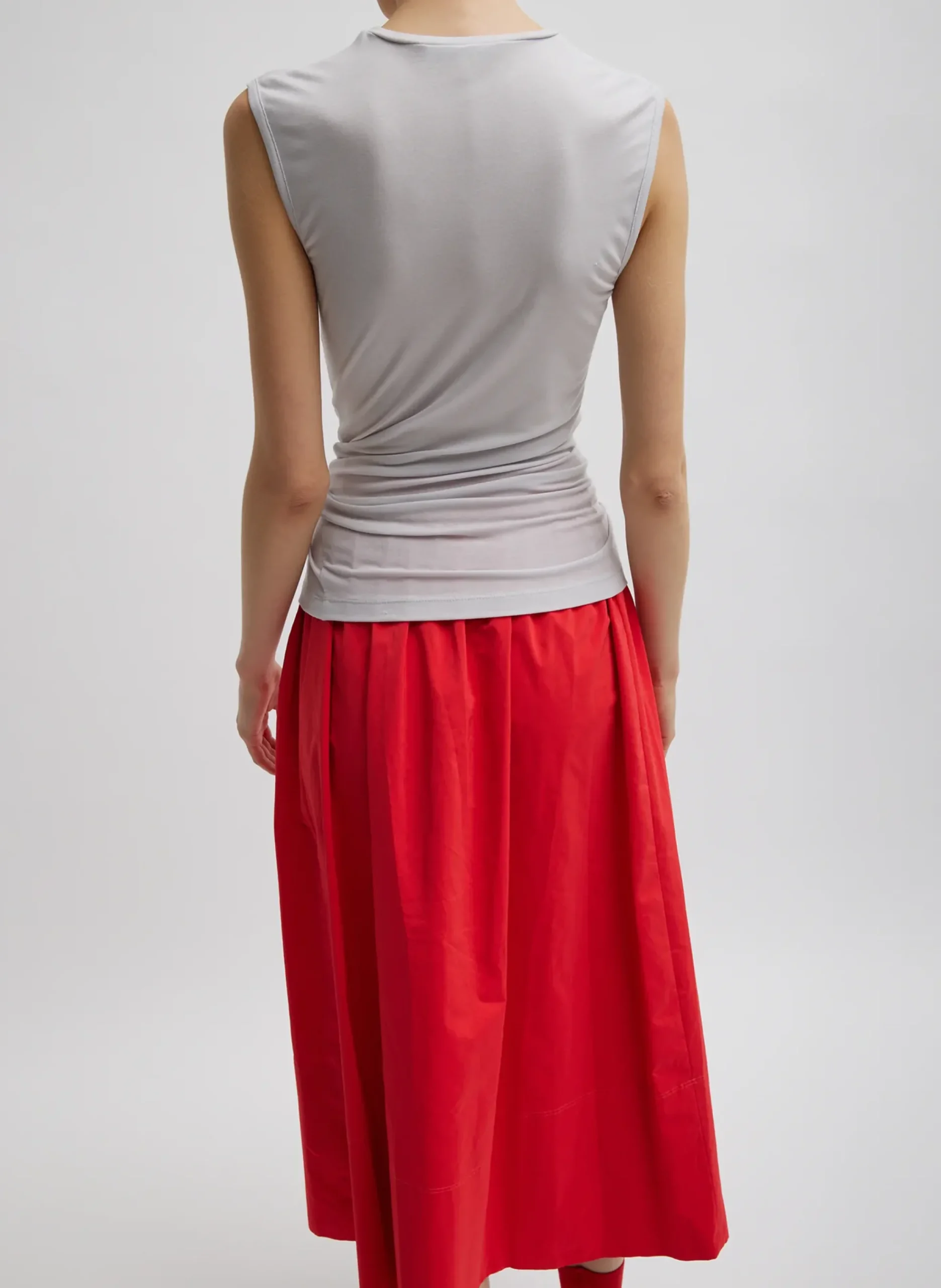 Tencel Knit Twisted Seam Tank-Tibi Hot