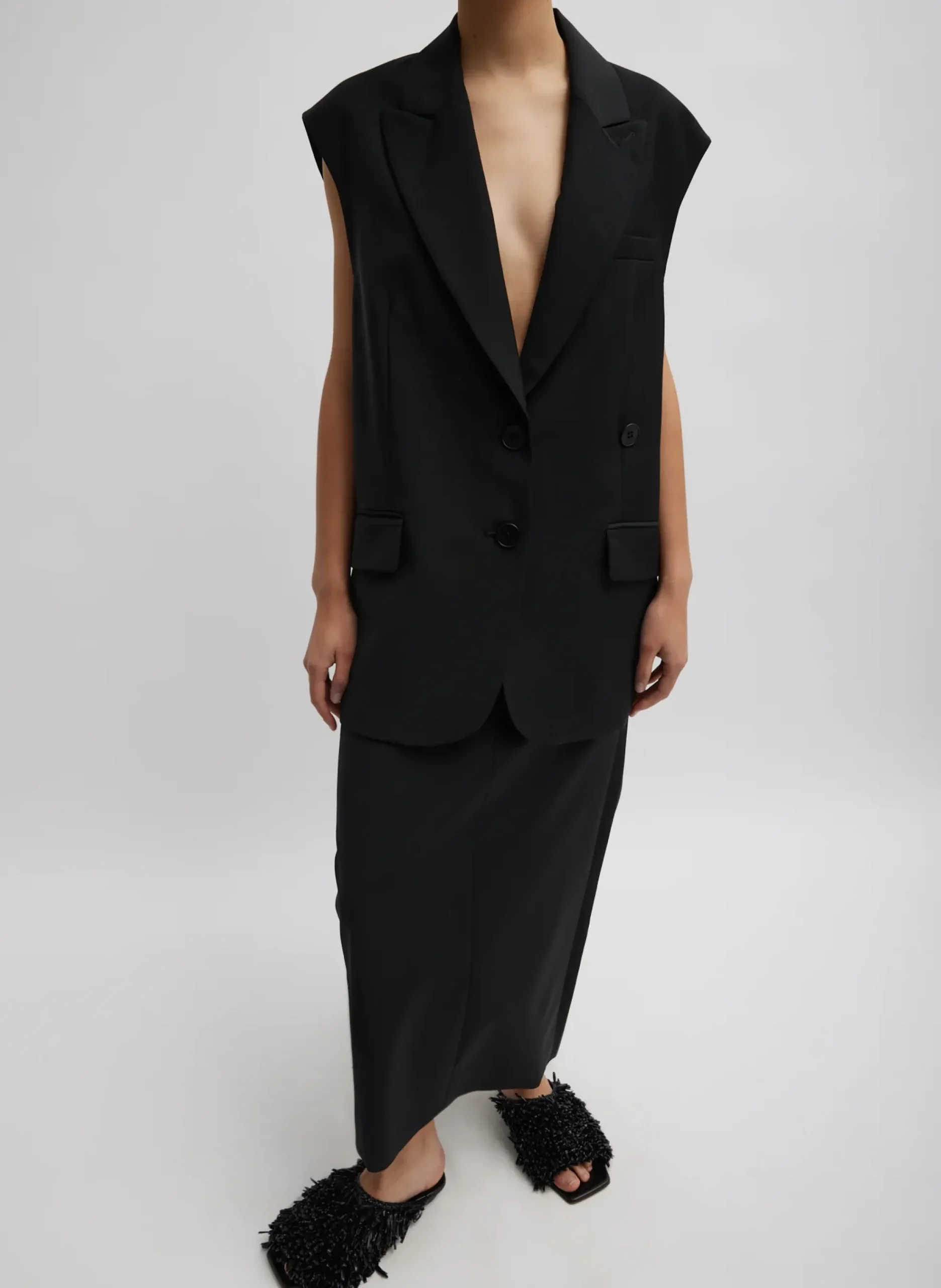 Tropical Wool Liam Vest-Tibi Discount