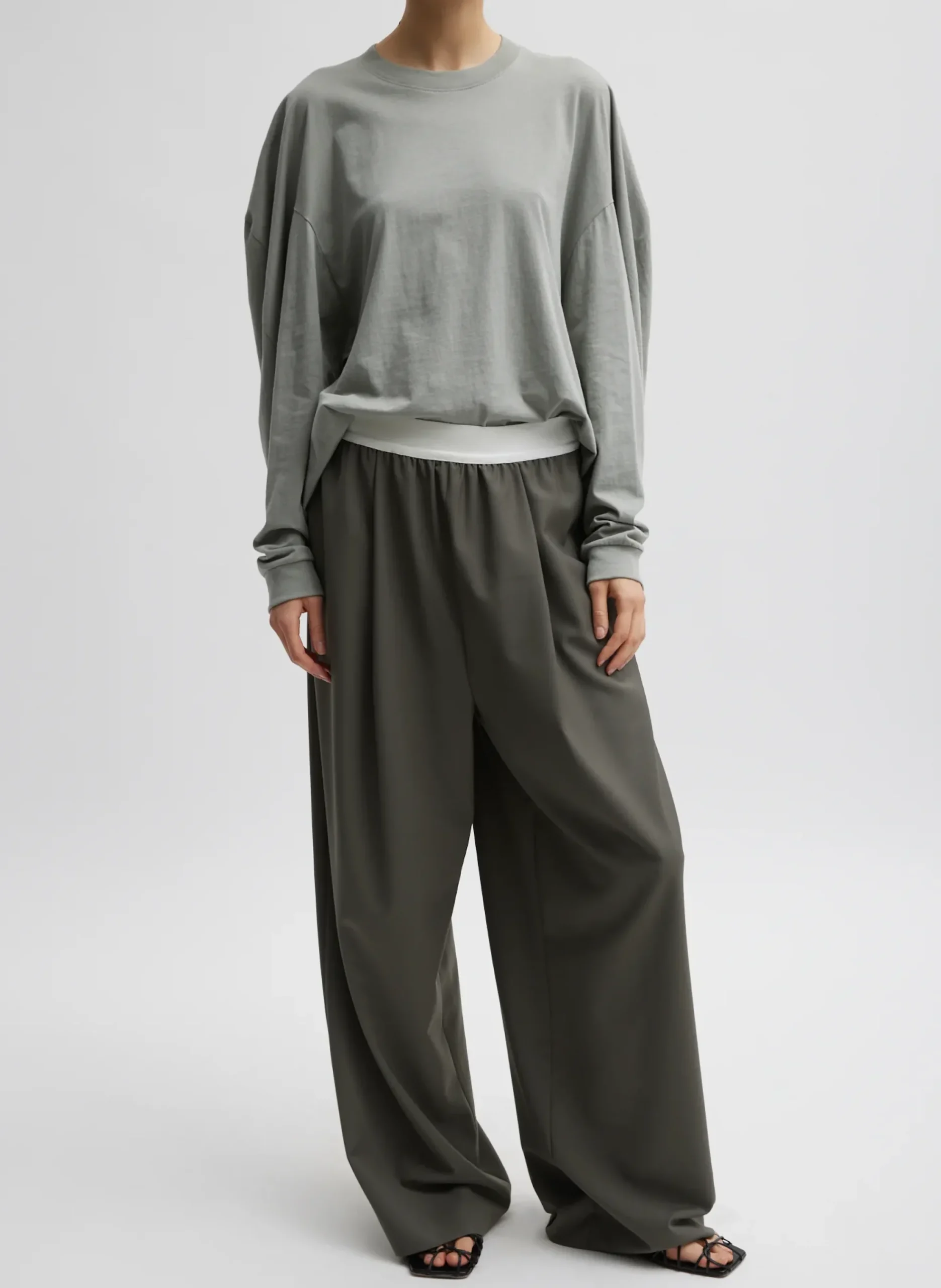 Tropical Wool Marit Pull On Pant-Tibi Sale