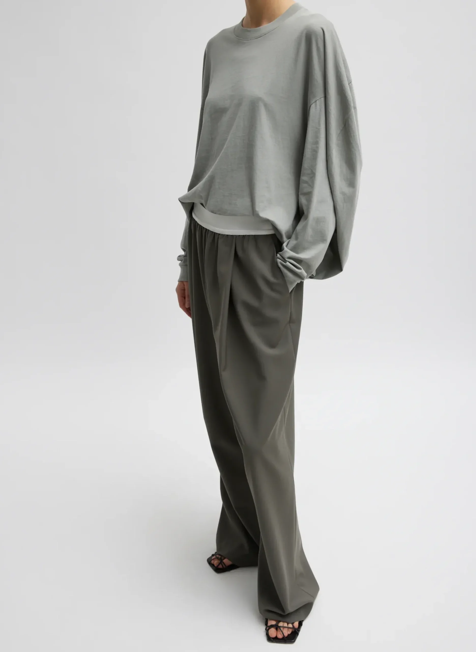 Tropical Wool Marit Pull On Pant-Tibi Sale