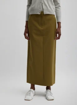 Tropical Wool Maxi Trouser Skirt-Tibi New