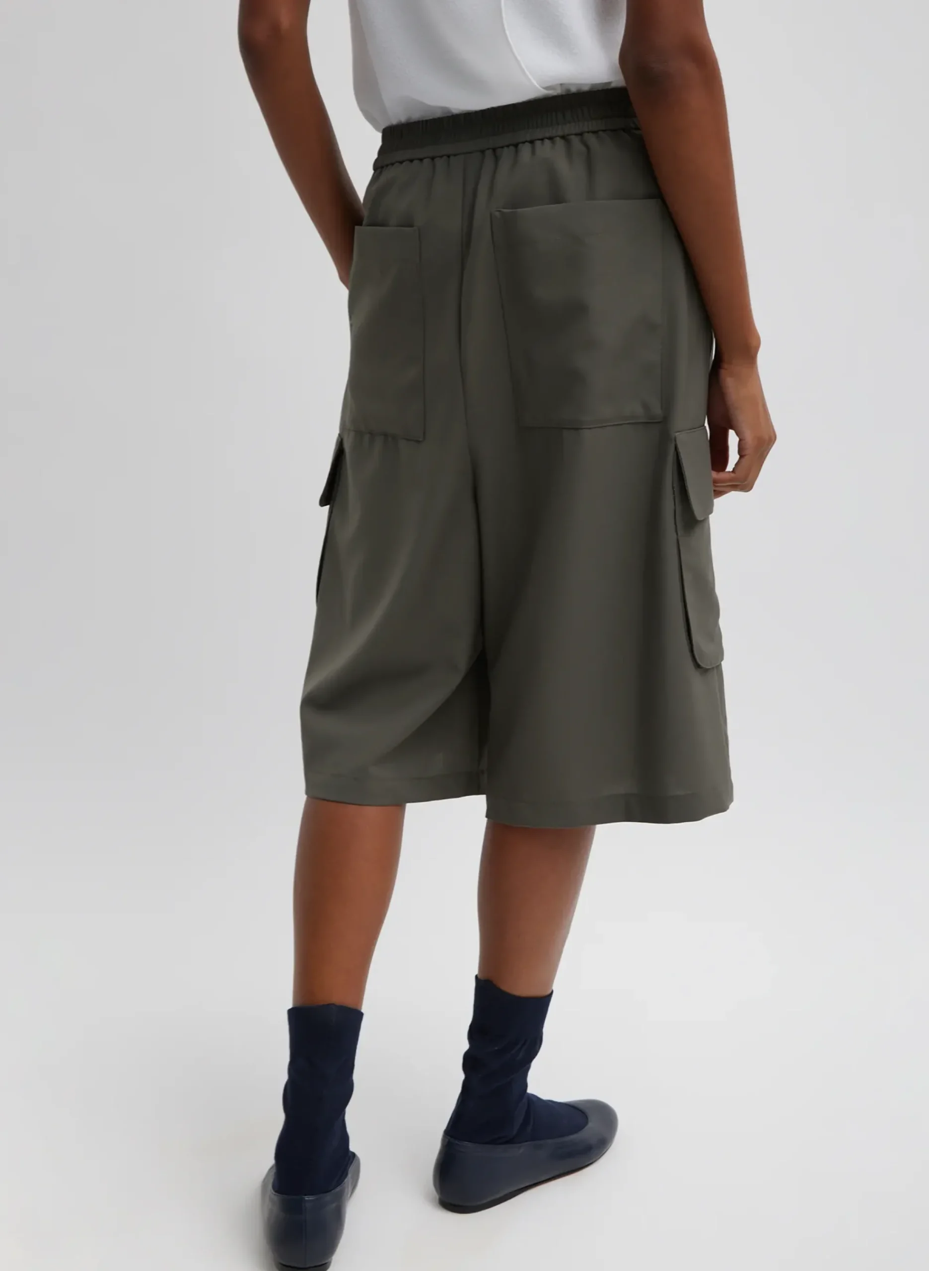 Tropical Wool Relaxed Cargo Short-Tibi New