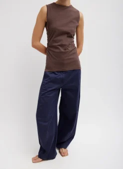 T-Shirting Shirred Crewneck Top-Tibi Fashion