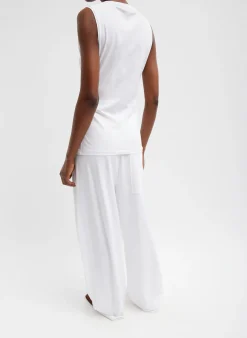 T-Shirting Shirred Crewneck Top-Tibi Hot