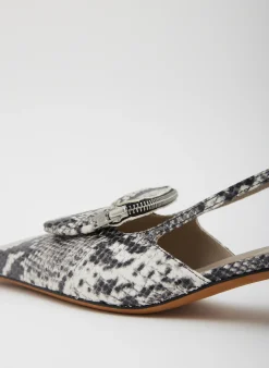 Victor Embossed Snake Slingback-Tibi New