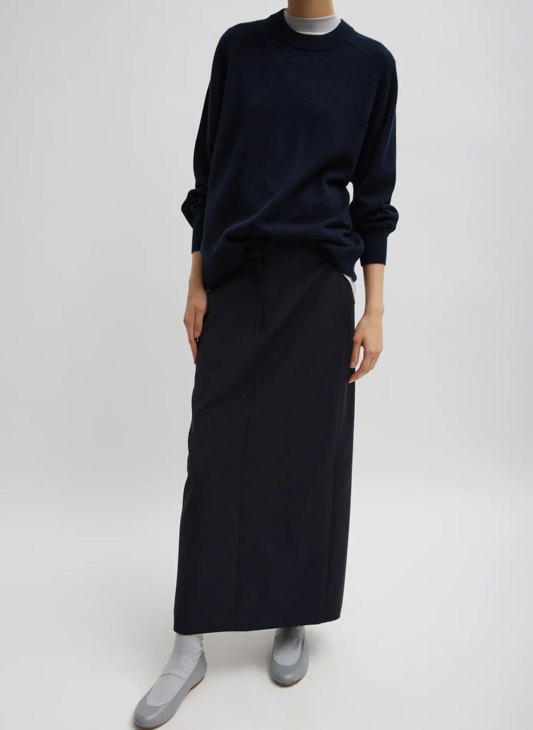 Washable Cashmere Crewneck Sweater-Tibi Outlet