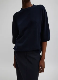 Washable Cashmere Oversized Easy T-Shirt-Tibi Sale