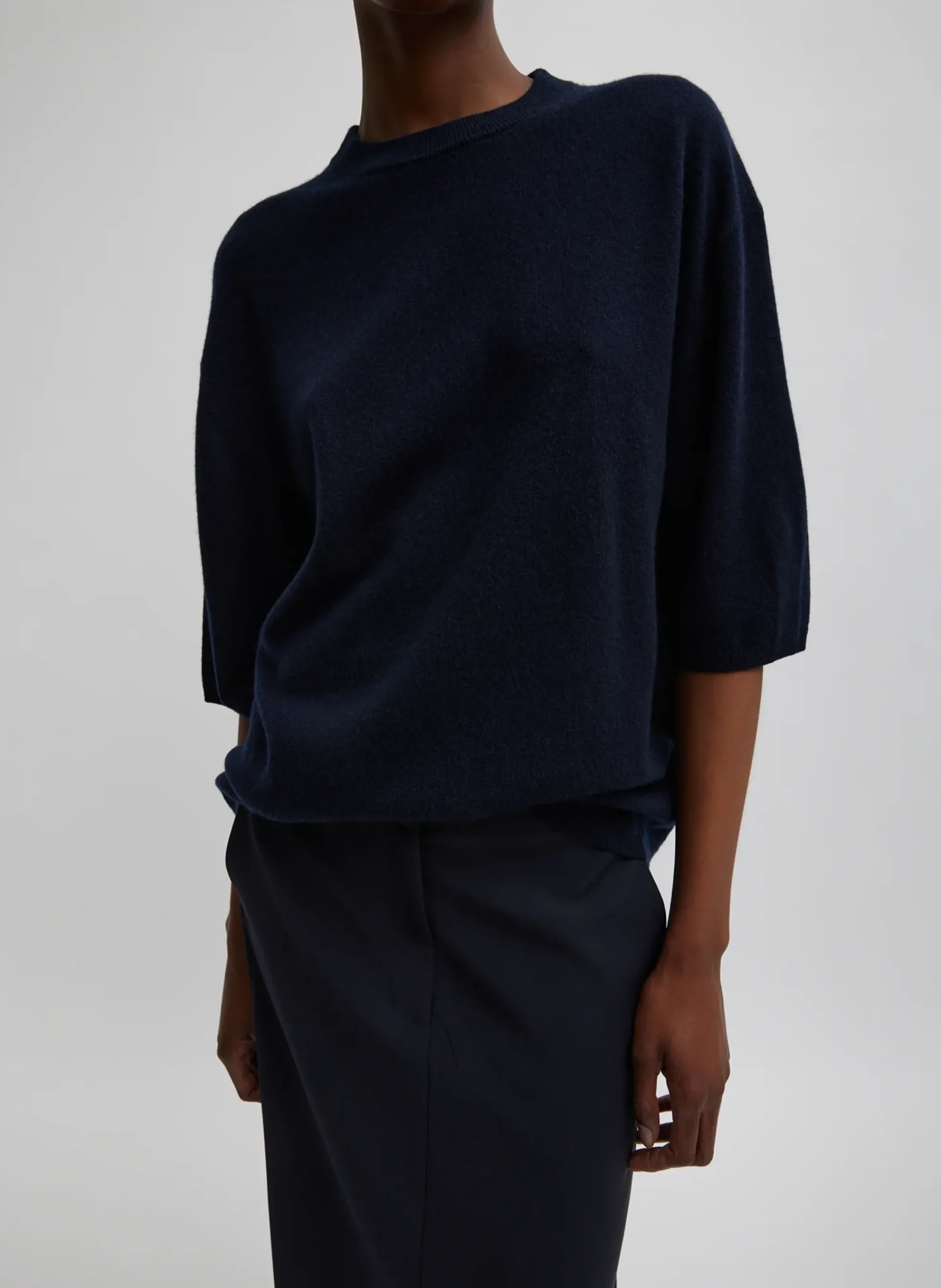 Washable Cashmere Oversized Easy T-Shirt-Tibi Sale