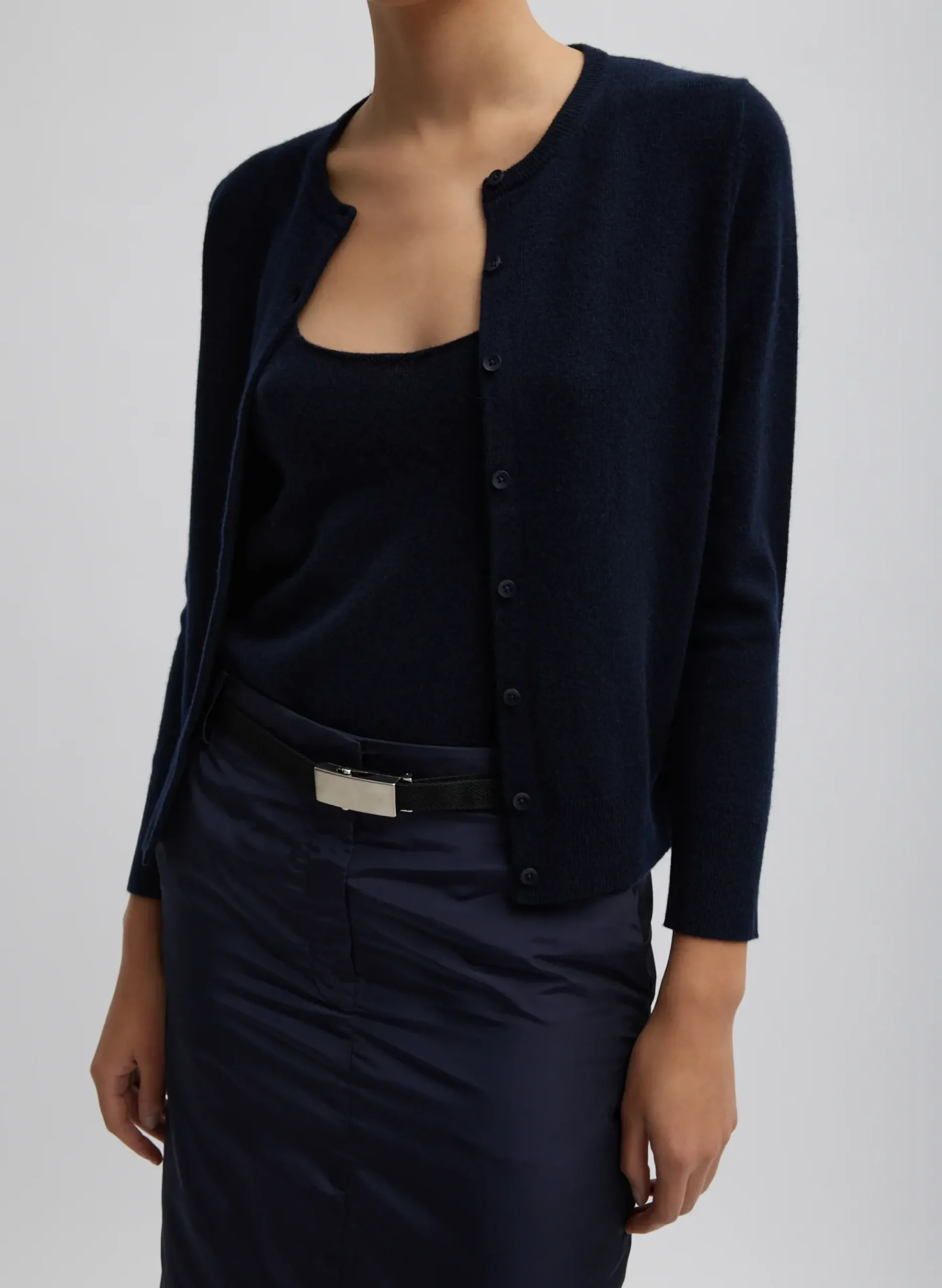 Washable Cashmere Shrunken Cardigan-Tibi Outlet