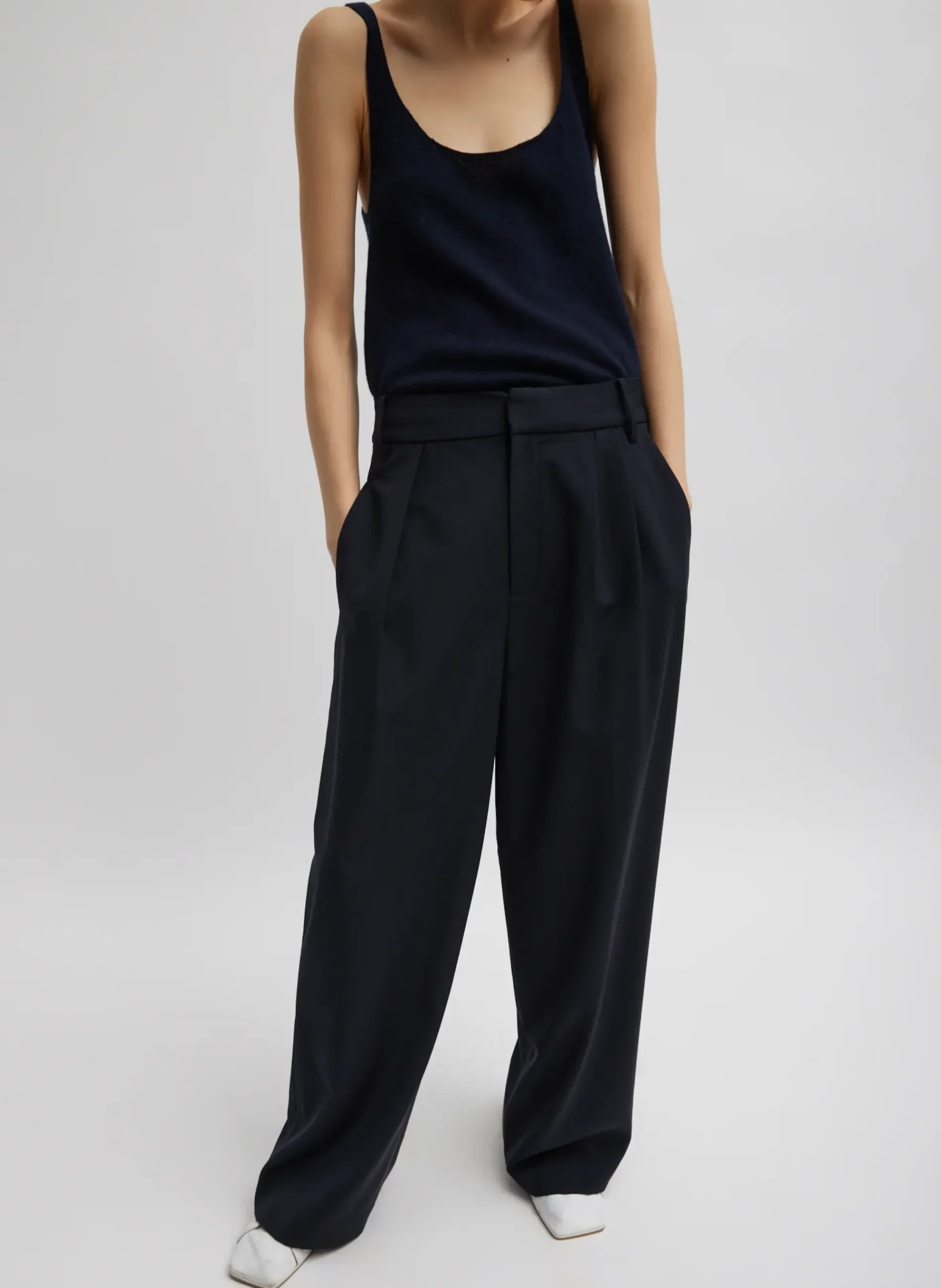 Washable Cashmere Tank Sweater-Tibi Fashion